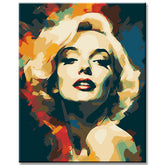 Marilyn Monroe portrait painting by numbers